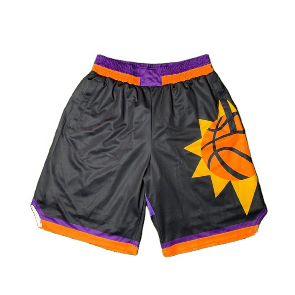 Hestic Sports Wear High Quality Custom Made Basketball Shorts For Mens Cropped Fit Polyester Plain Sublimation Shorts For Mens